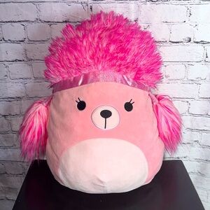 Squishmallows Chloe Pink Poodle Puppy Dog Squish-Doo 16" Kellytoy Plush Pillow